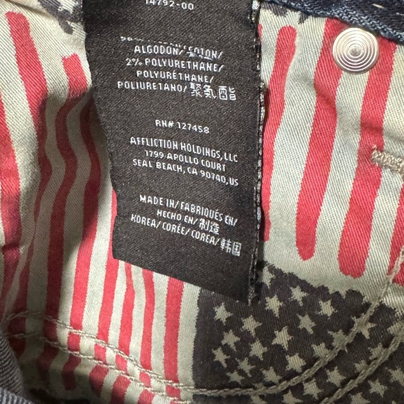 AFFLICTION Raquel Skinny Stretch Jean sz 27 - Picture 7 of 7